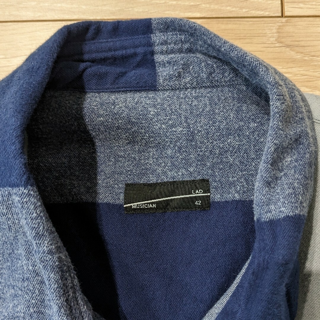 LAD MUSICIAN(ラッドミュージシャン)のLAD MUSICIAN/COTTON FLANNEL BLOCK CHECK メンズのトップス(その他)の商品写真