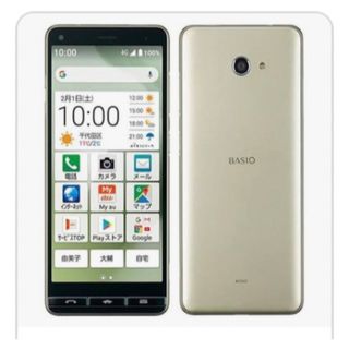 エーユー(au)の【美品】BASIO4 KYV47/32GB/ゴールド(スマートフォン本体)