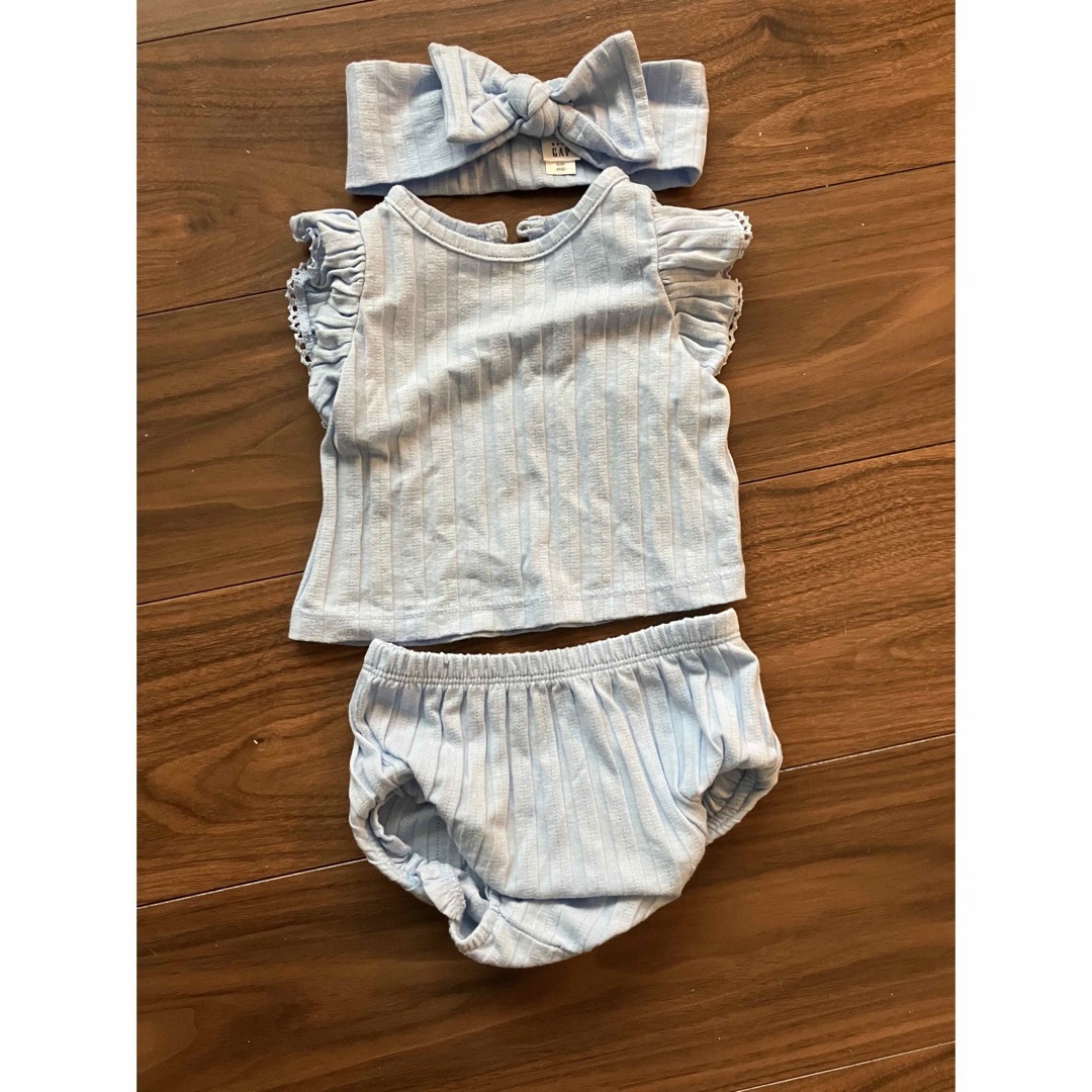 babyGAP(ベビーギャップ)の水色セットアップ（3-6M） キッズ/ベビー/マタニティのベビー服(~85cm)(その他)の商品写真