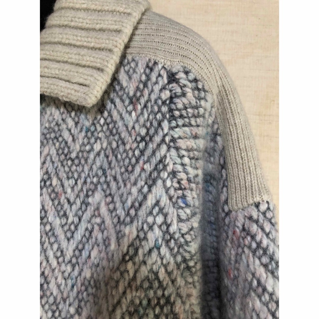 mina perhonen(ミナペルホネン)のさつき様専用‼️ミナペルホネン　ニットコート レディースのジャケット/アウター(ロングコート)の商品写真