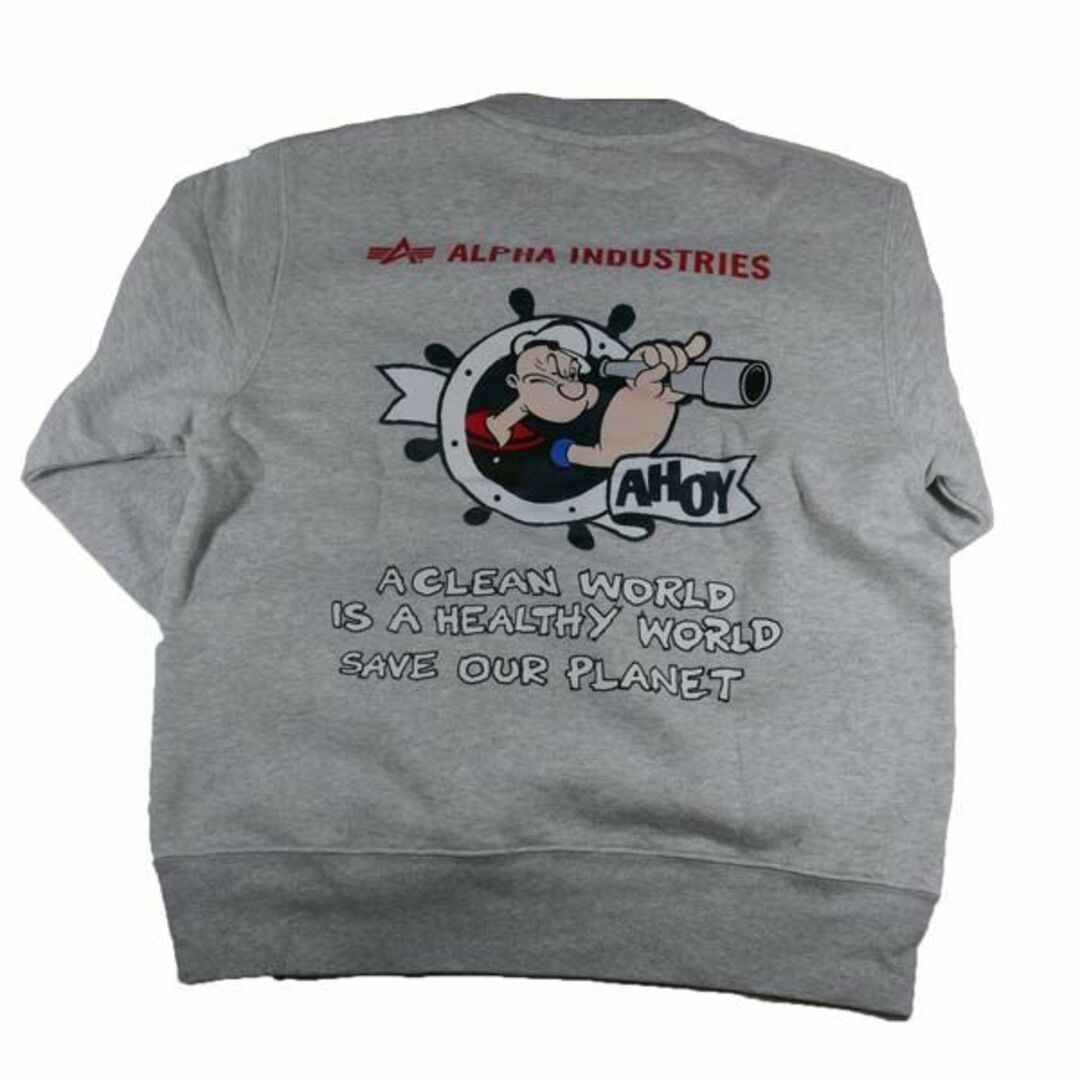 ALPHA INDUSTRIES(アルファインダストリーズ)の15,400円を2003年秋モデルALPHAポパイクルーネック スウェット裏起毛 メンズのトップス(スウェット)の商品写真