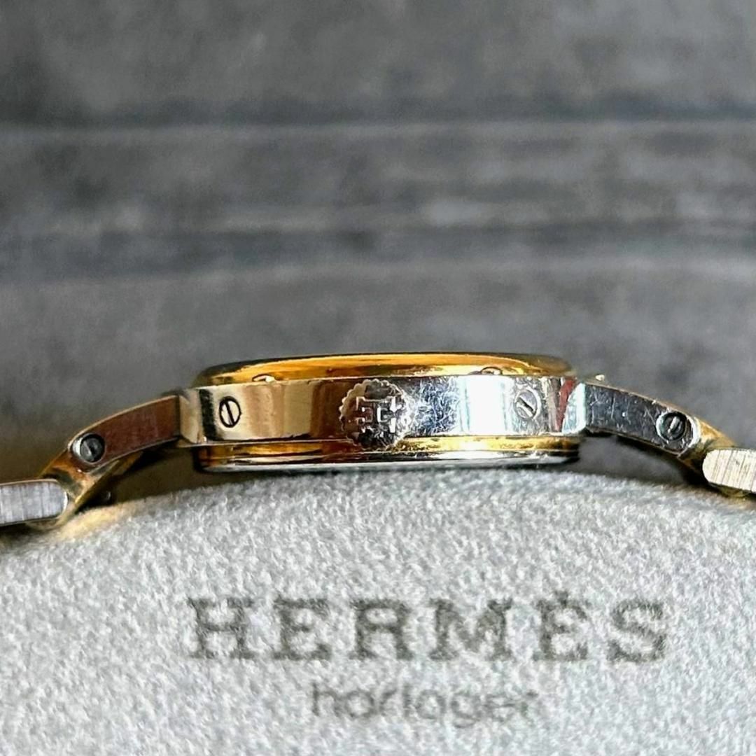 【箱/コマ付】HERMES/エルメス クリッパー レディース腕時計