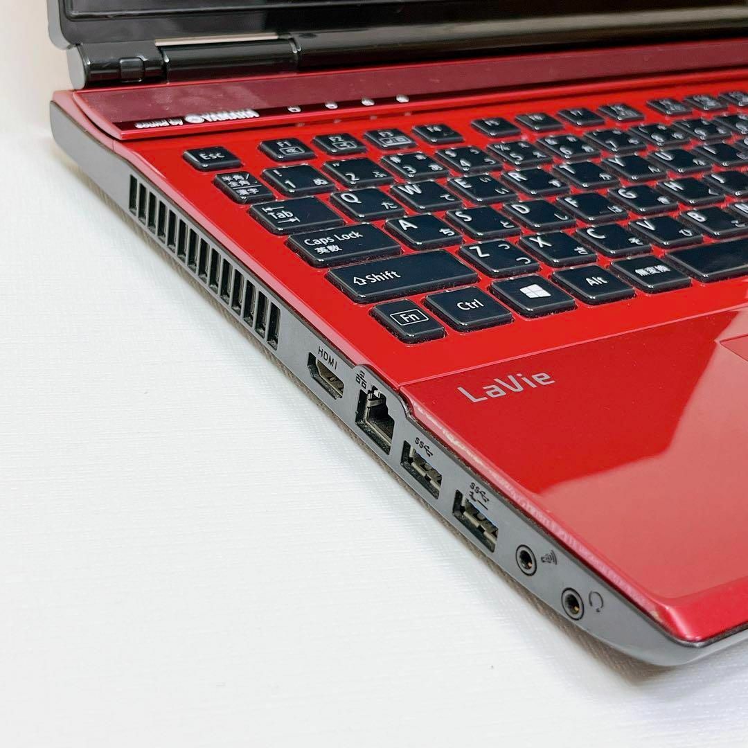 NEC - Core i7✨メモリ16GB新品SSD1TBブルーレイ✨赤ノートパソコン173