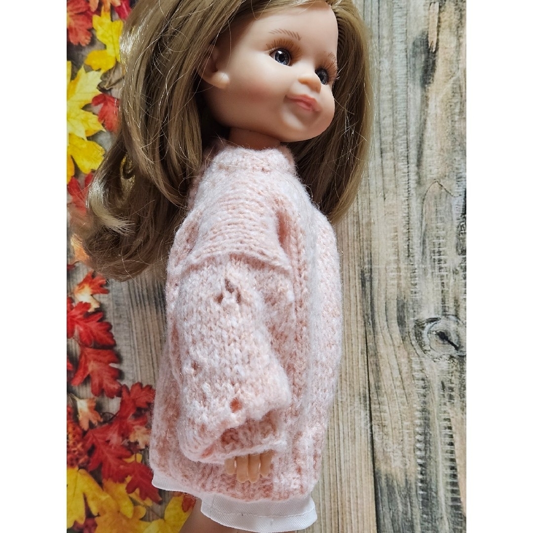 パオラレイナ　ハンドメイド　袖透かし編みニット ハンドメイドのぬいぐるみ/人形(その他)の商品写真