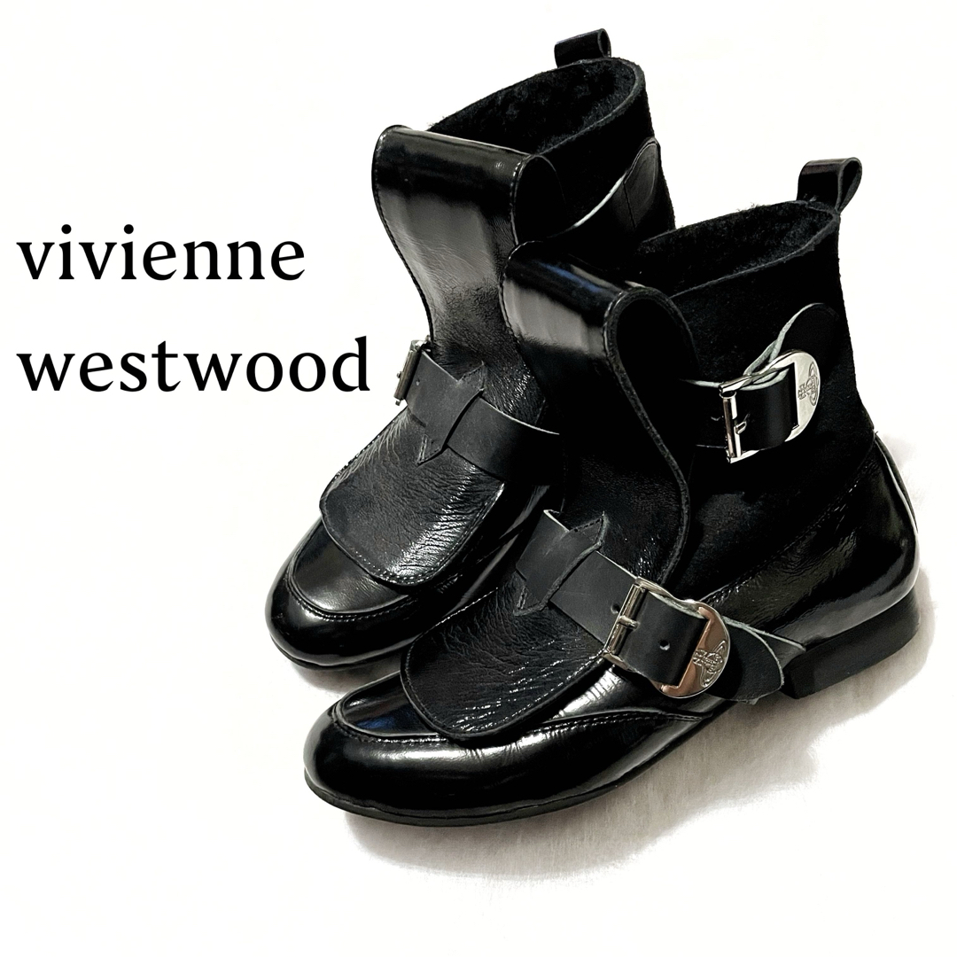 Vivienne Westwood(ヴィヴィアンウエストウッド)のヴィヴィアンウエストウッド【超希少】パイレーツ 本革 ムートン ブーツ レディースの靴/シューズ(ブーツ)の商品写真