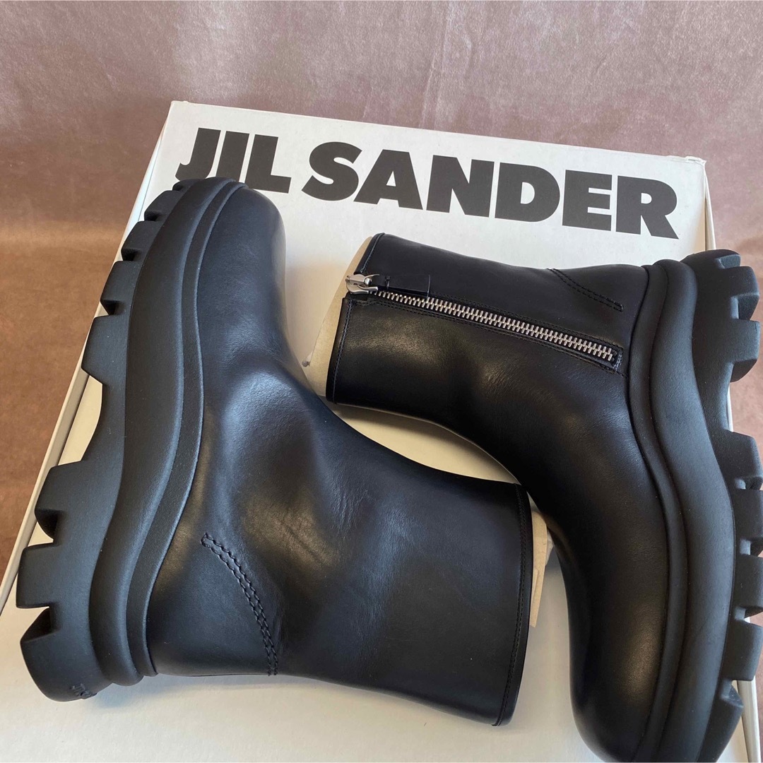 JIL SANDER ジルサンダー サイドジップブーツ イタリア製 黒 - ブーツ