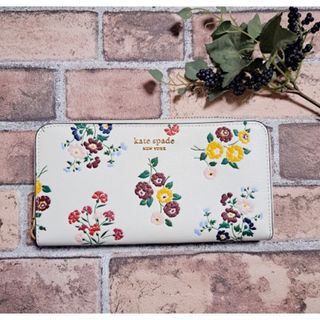 ケイトスペードニューヨーク(kate spade new york)のkate spade ケイトスペード 長財布 ラウンドファスナー長財布 花柄(財布)