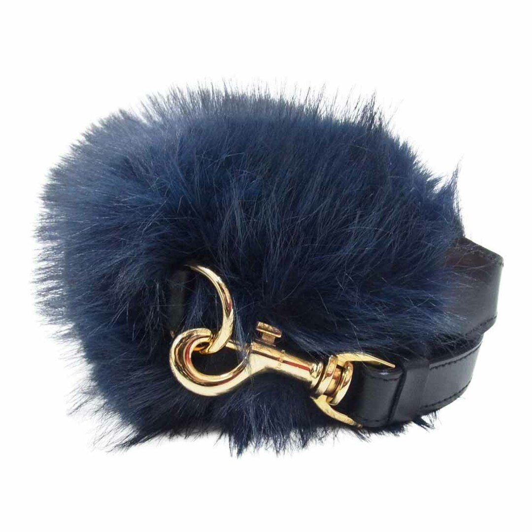 sacai(サカイ)のSacai サカイ S115-01 Small Pochette Faux Fur スモール ポシェット フェイクファー ハンド バッグ ネイビー系【極上美品】【中古】 レディースのバッグ(ハンドバッグ)の商品写真