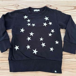 ブランシェス(Branshes)のブランシェス　長袖トレーナー　110　黒　星柄　ユニクロ ミキハウス(Tシャツ/カットソー)