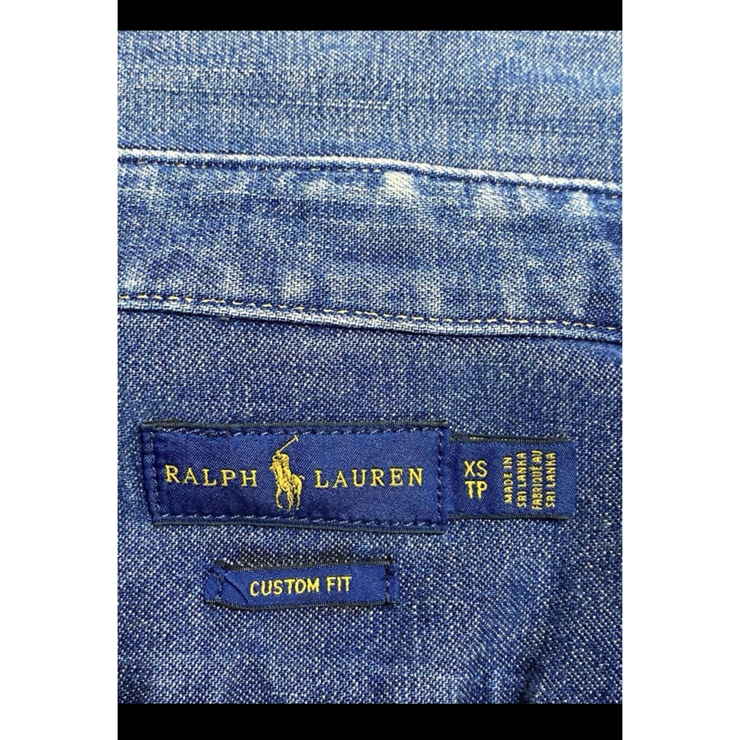 POLO RALPH LAUREN(ポロラルフローレン)の【希少 ホワイトポニー】ラルフローレン デニム シャツ XSサイズ NO1579 レディースのトップス(シャツ/ブラウス(長袖/七分))の商品写真