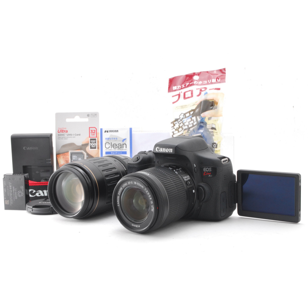 ダブルレンズ、ショット小、状態◎の極上品❤️Canon EOS KISS X8i-