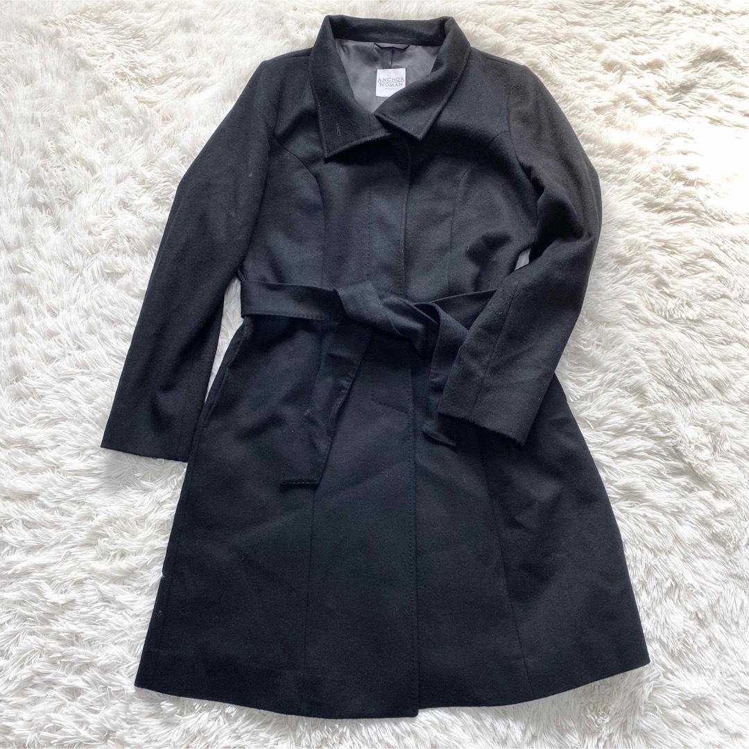 ANCHOR WOMEN チェスターコート　ブラック　ベスト付き　サイズ15 レディースのジャケット/アウター(チェスターコート)の商品写真