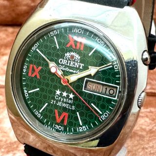 希少美品【稼働品】ORIENT　オリエント　ネイビー　ブルー　PF0D　自動巻き