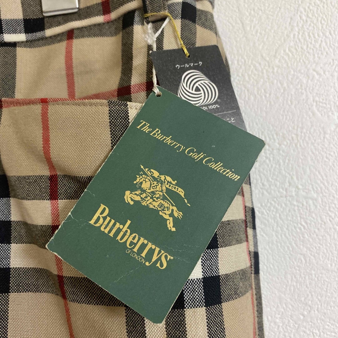 美品】Burberry バーバリー ノバチェック柄パンツ ウール Lサイズ-