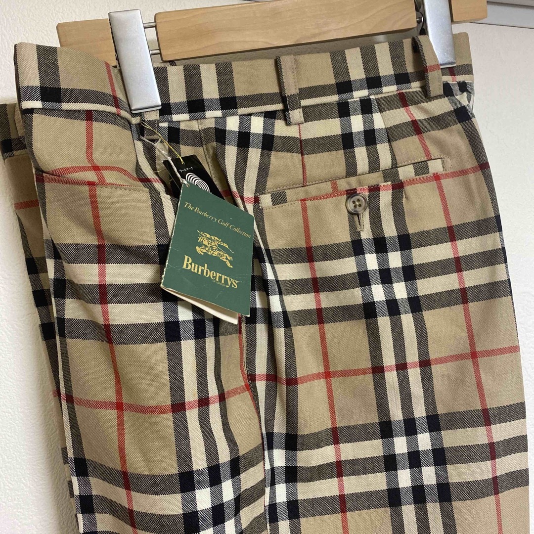 美品】Burberry バーバリー ノバチェック柄パンツ ウール Lサイズ-