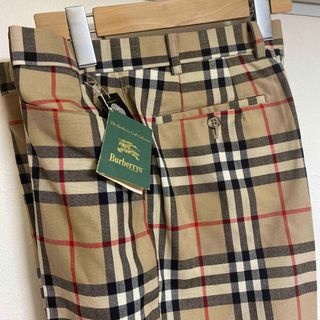 バーバリー(BURBERRY)の【新品】Burberry バーバリー ノバチェック柄 ウールパンツ Lサイズ(スラックス)