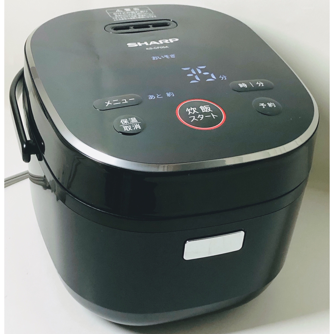 SHARP - 【美品】シャープSHARP☆マイコン炊飯器 黒厚釜 3合炊KS-CF05A