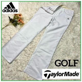 テーラーメイド(TaylorMade)の【未使用品】adidas ゴルフ　テイラーメイド　白 サイドライン ゴールド(ウエア)