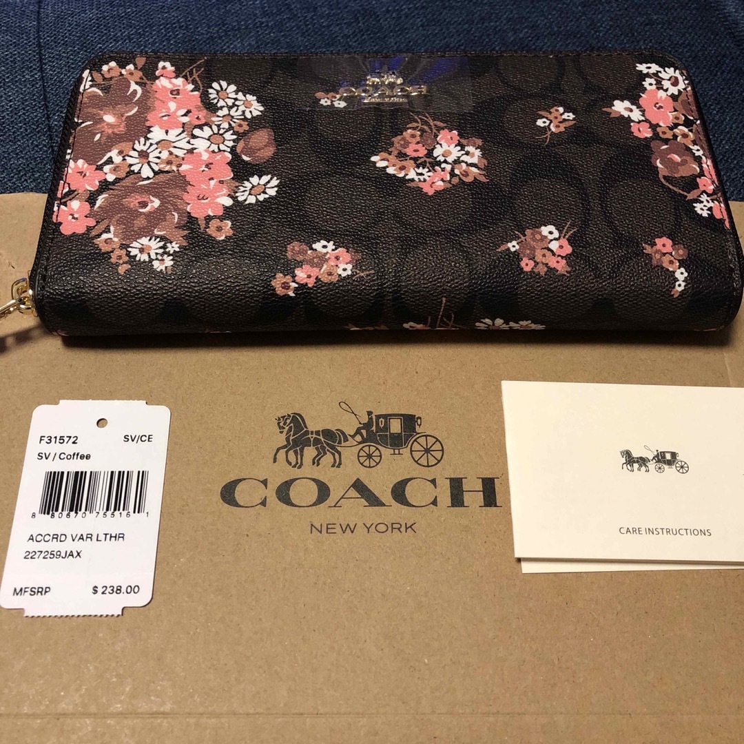 新品未使用】COACH コーチ 長財布 シグネチャー 花柄-