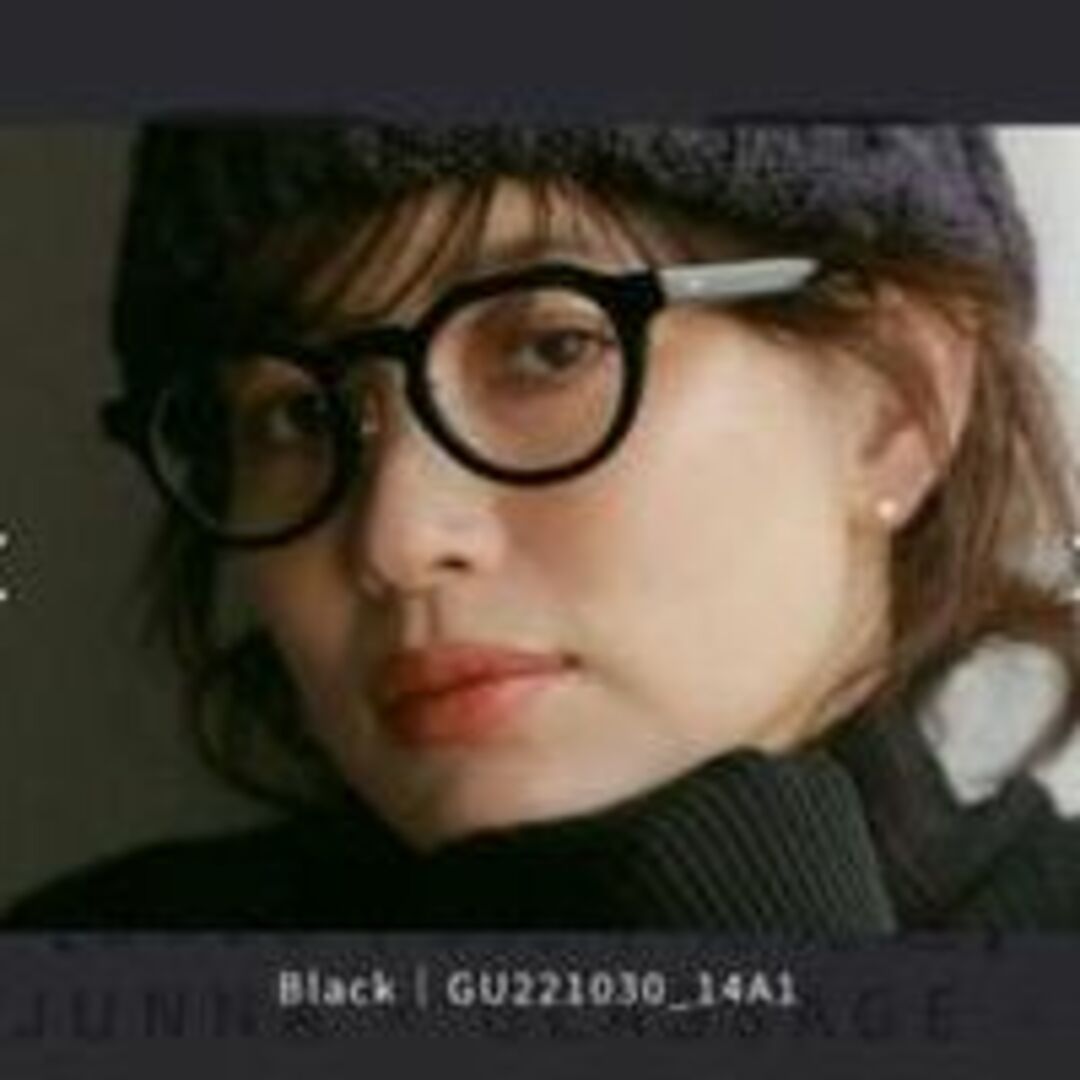 JUNNA × GLASSAGE クラウンパント　メガネ　ブラック 2