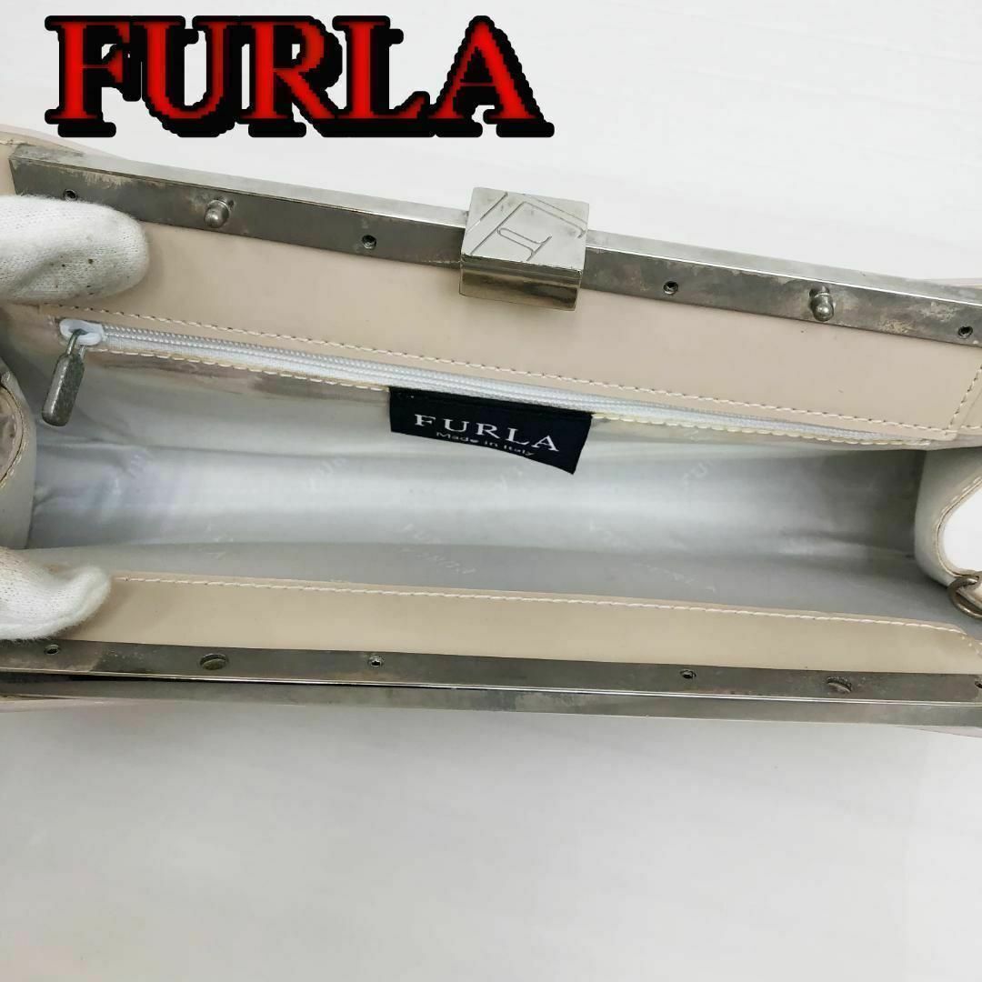 Furla - 「数量限定」FURLA レザーがま口 ショルダーバッグ ベージュの