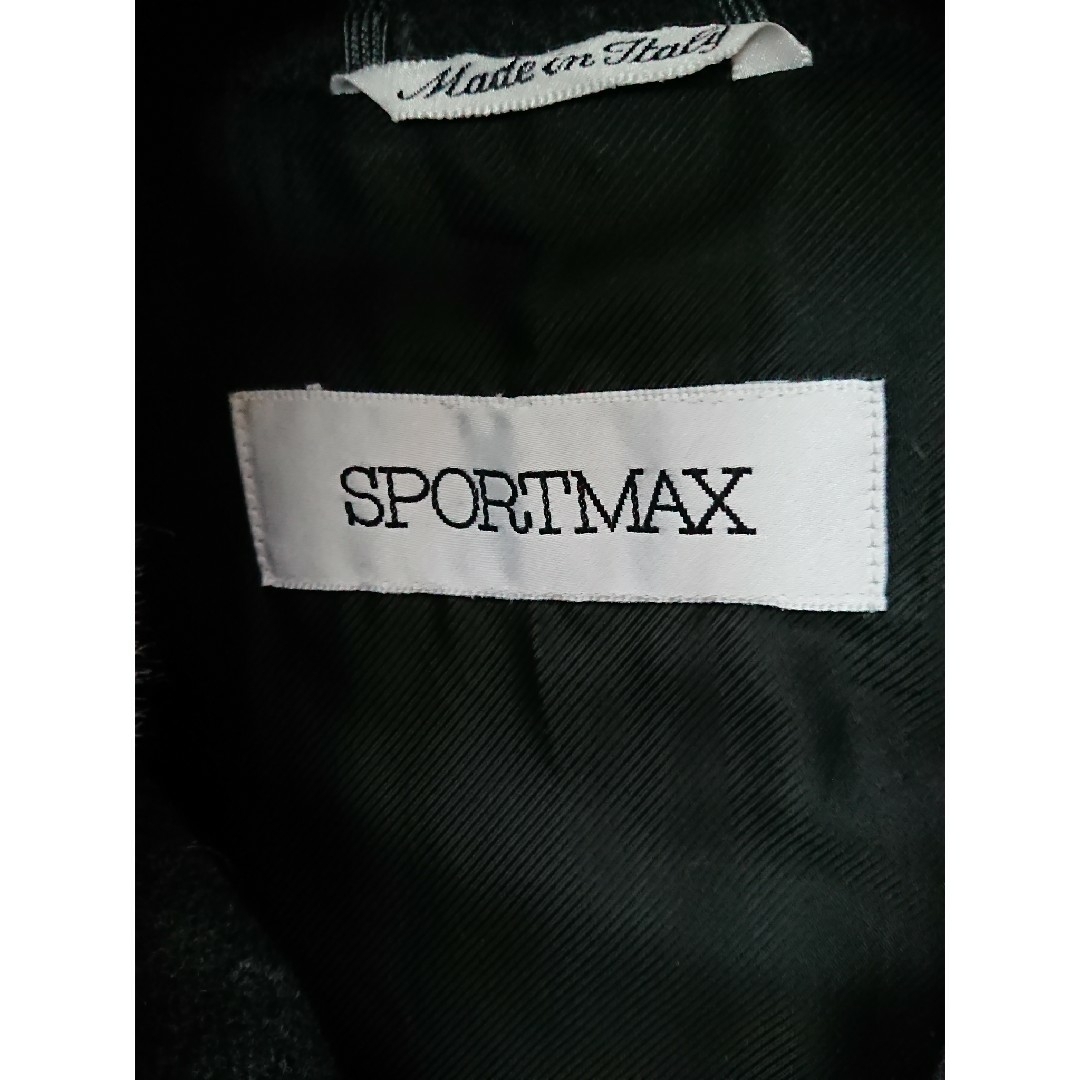 【美品】MaxMara SportMax 高級ロングコート ベルト付 カシミヤ混