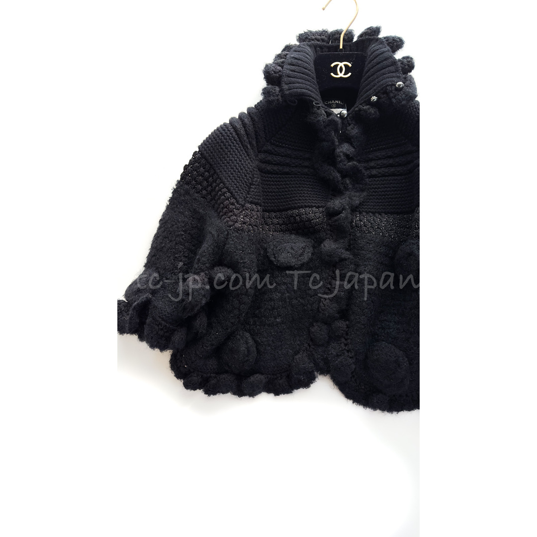 超美品 シャネル CHANEL ブラック・カシミアブレンド・モヘア