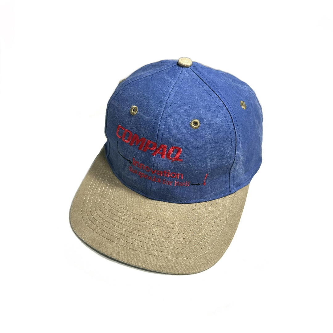 COMPAQ washed tracker cap khaki / blue