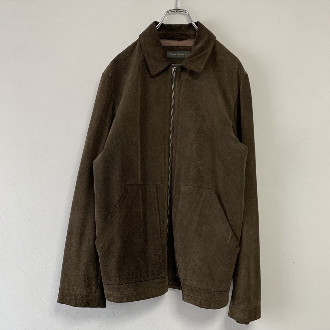 古着 90年代 BANANA REPUBLIC 革ジャン レザージャケット 茶-