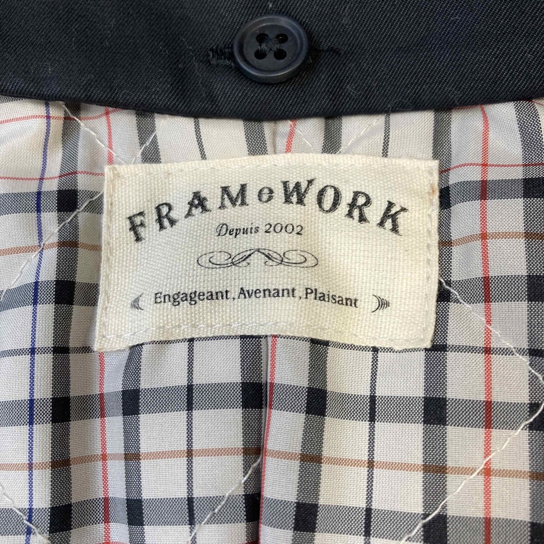 FRAMeWORK(フレームワーク)の新品　FRAMEWORK フレームワーク　トレンチコート　ブラック　ライナー付き レディースのジャケット/アウター(トレンチコート)の商品写真