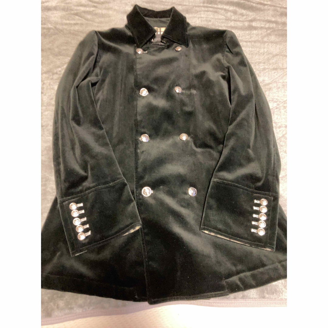 BURBERRY BLACK LABEL(バーバリーブラックレーベル)のバーバリーブラックレーベル　ベロアPコート　ナポレオン　トレンチコート メンズのジャケット/アウター(ピーコート)の商品写真