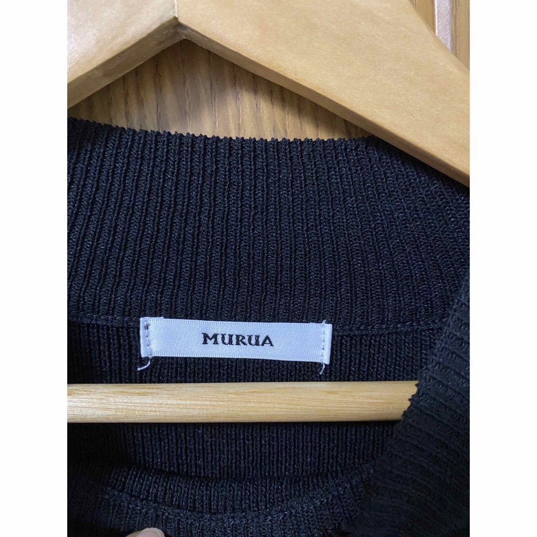 MURUA(ムルーア)のMURUA トップス ブラック レディースのトップス(ニット/セーター)の商品写真