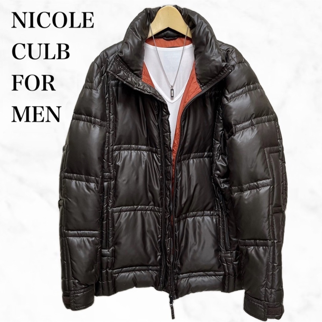 NICOLE CLUB FOR MEN ダウンジャケット　アウター　茶色ブラウン