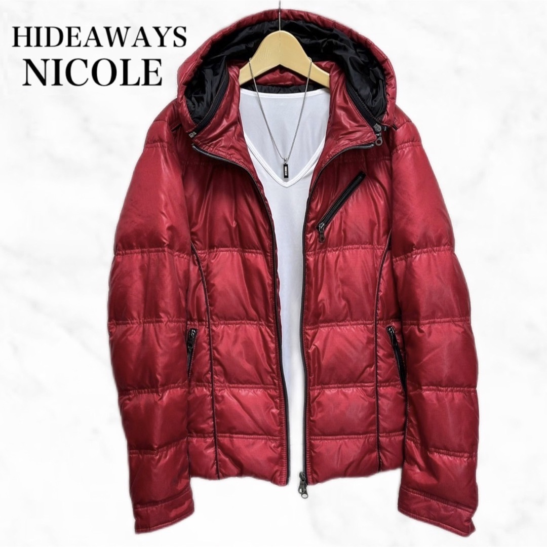 HIDEAWAY - HIDEAWAYS NICOLE ダウンジャケット アウター 赤 レッドの