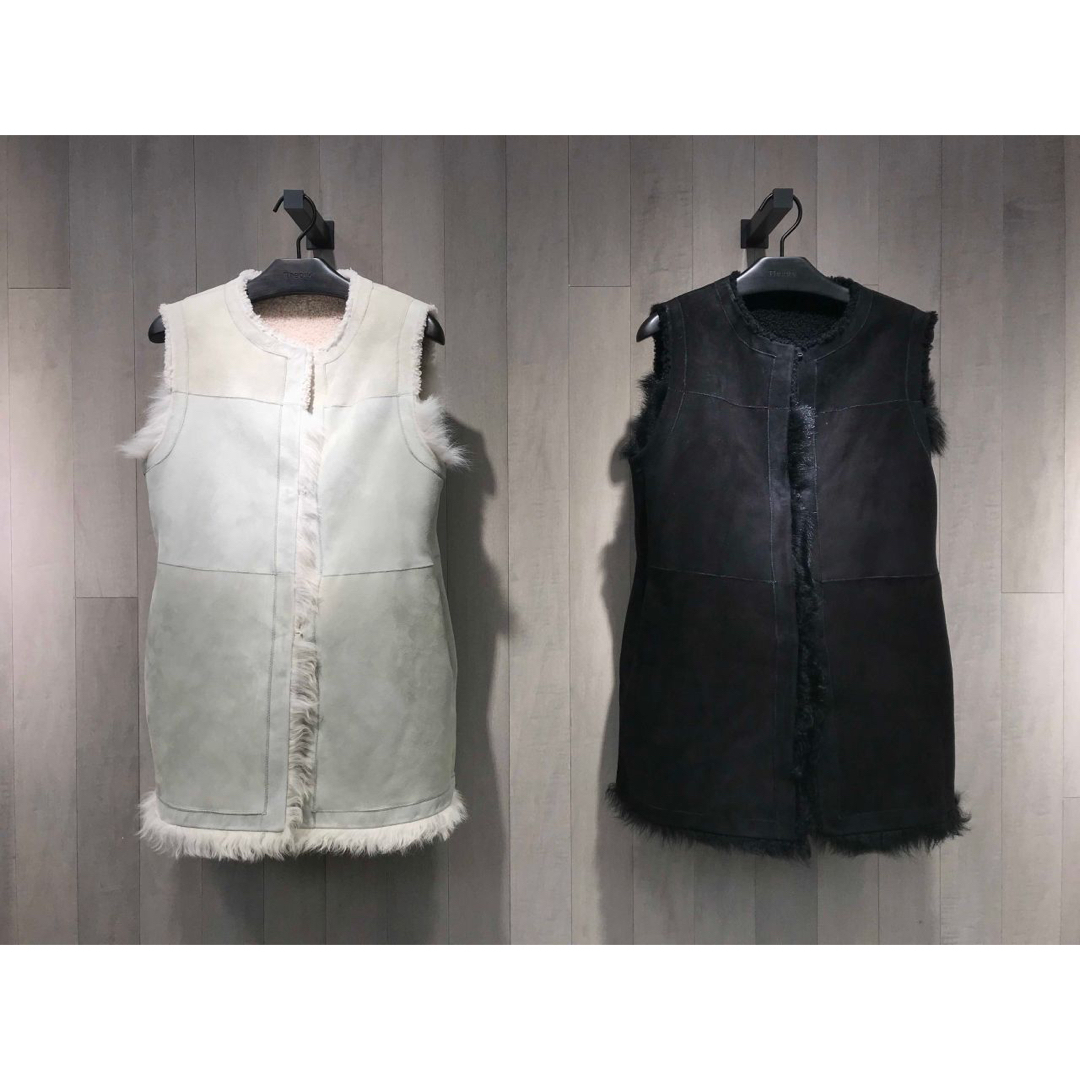 Theory - Theory リバーシブルムートンベストの通販 by yu♡'s Theory - Theory リバーシブルムートンベストの通販 by yu♡'s