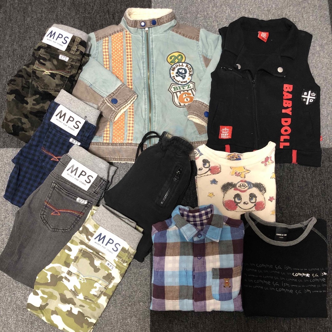 MPS - 子供服 まとめ売り 男の子 100 トップス パンツ アウター 10枚