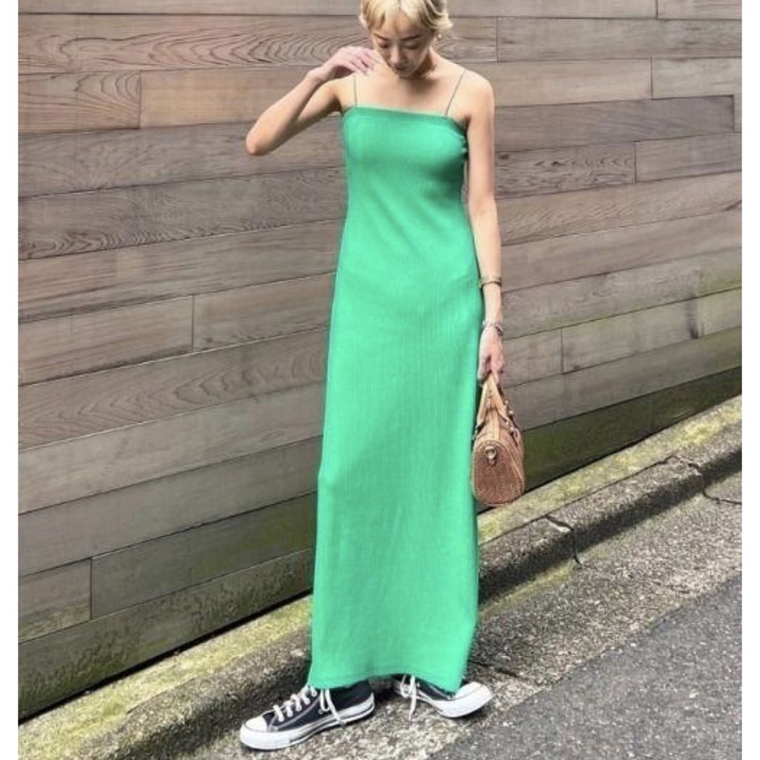 AMAIL(アマイル)の新品　アマイル Men long dress リブ キャミ ワンピース レディースのワンピース(ロングワンピース/マキシワンピース)の商品写真