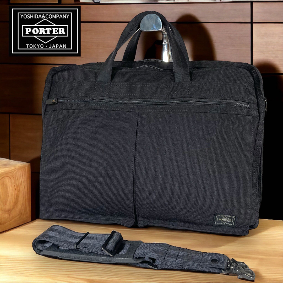 【美品】PORTER TENSION テンション 2WAY BRIEFCASE