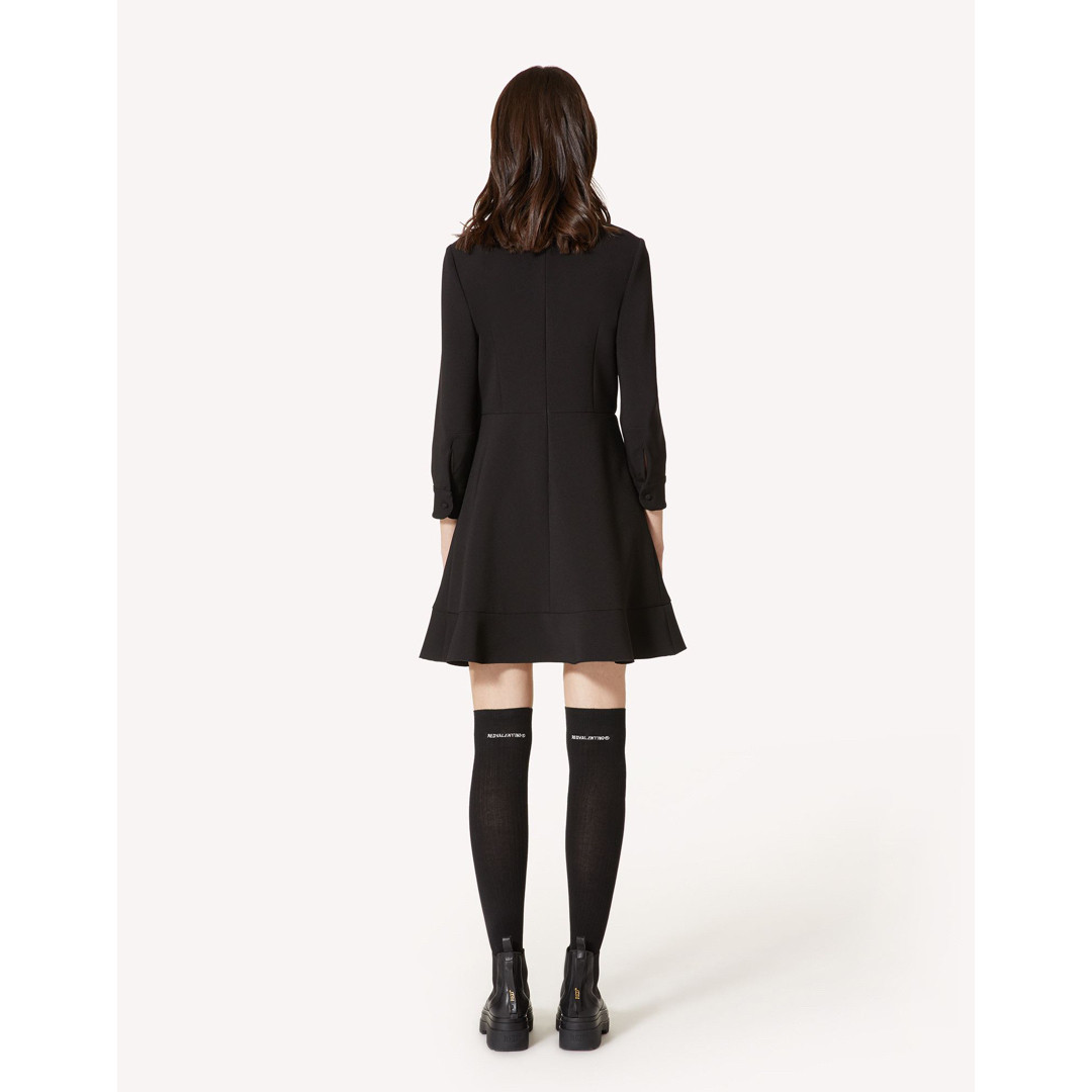 RED VALENTINO ワンピース ブラック ホワイトリボン-