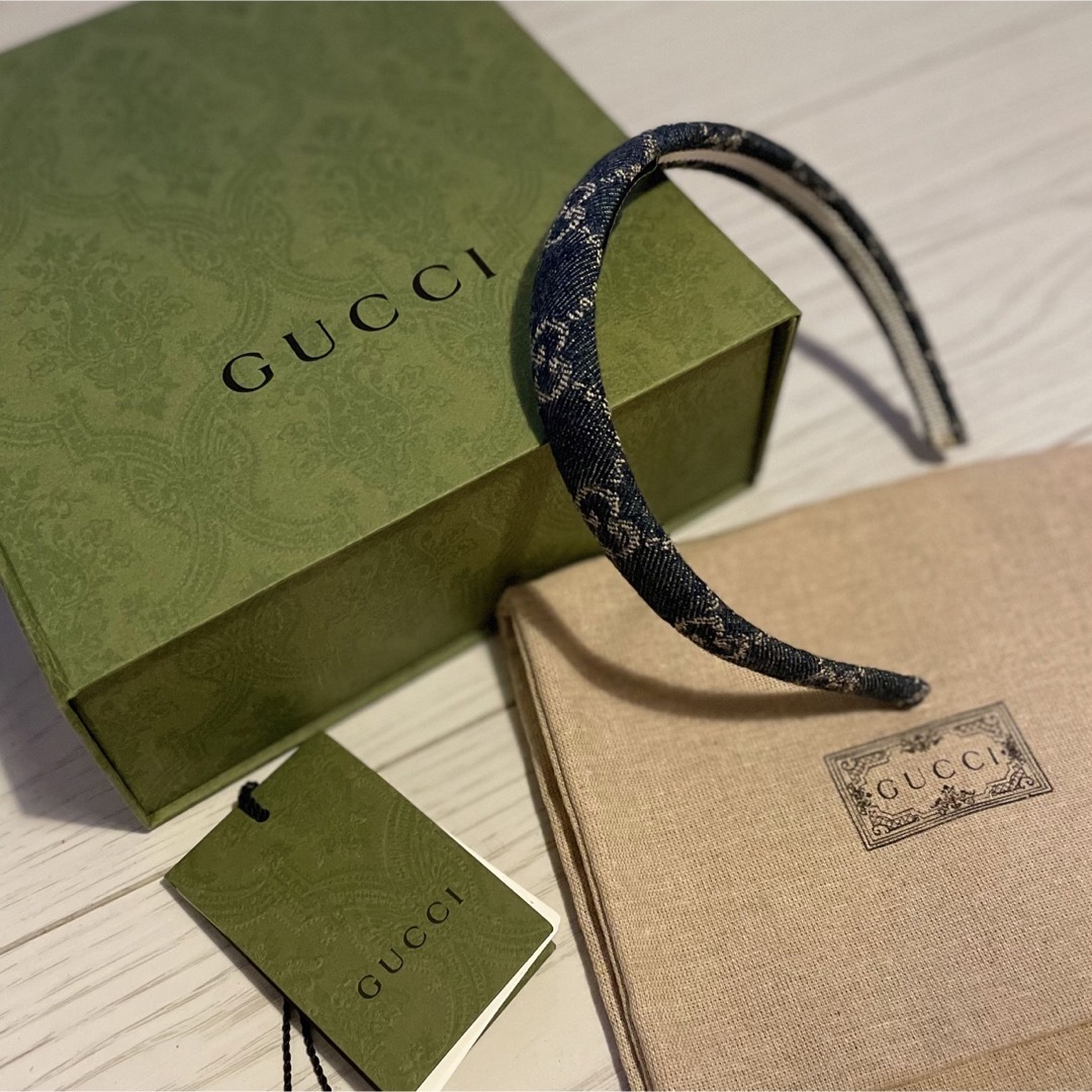 Gucci - GUCCI デニムカチューシャの通販 by mai︎︎❤︎︎︎︎プロフ