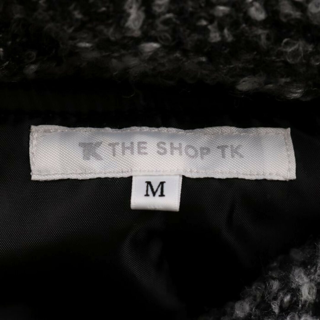 ザショップティーケー  中綿ブルゾン ジャケット アウター 白 黒 レディース Mサイズ ブラック THE SHOP TK 2