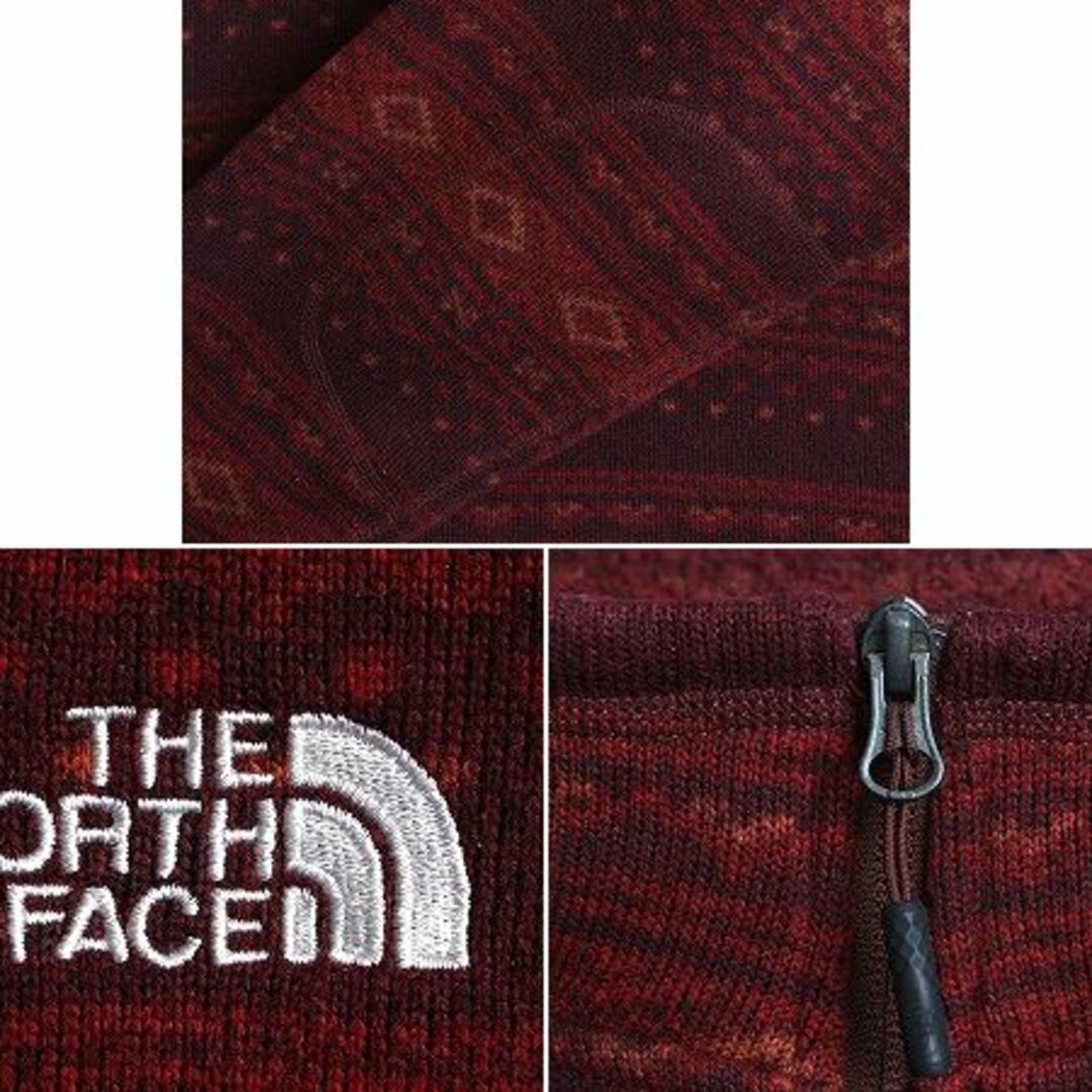 THE NORTH FACE(ザノースフェイス)のノースフェイス セーターフリース ジャケット L ノルディック 総柄 アウトドア メンズのジャケット/アウター(ブルゾン)の商品写真