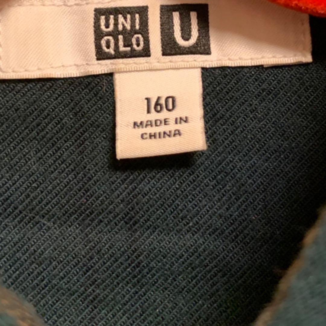 UNIQLO(ユニクロ)のUNIQLOU ユニクロユー キッズ チェックシャツ 160 グリーン ブラウン キッズ/ベビー/マタニティのキッズ服男の子用(90cm~)(ブラウス)の商品写真