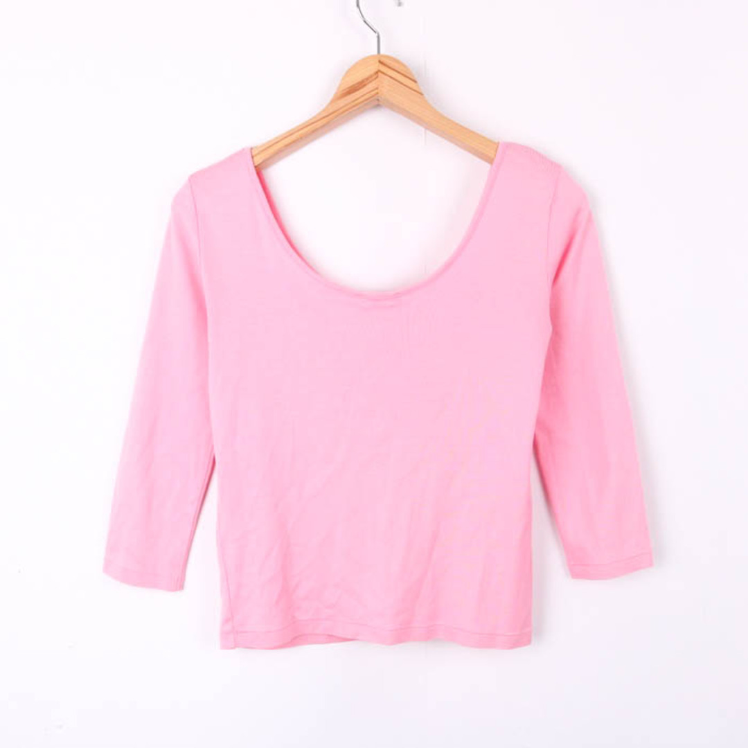 Ralph Lauren(ラルフローレン)のラルフローレン Tシャツ 7分袖 コットン100% トップス 日本製 レディース Mサイズ ピンク RALPH LAUREN レディースのトップス(Tシャツ(長袖/七分))の商品写真
