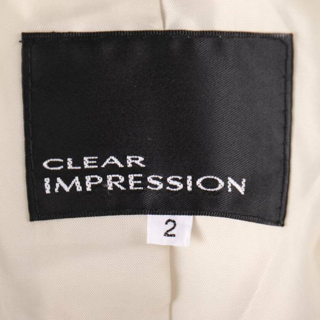 クリアインプレッション ダウンジャケット 無地 アウター レディース 2サイズ ベージュ CLEAR IMPRESSION 2