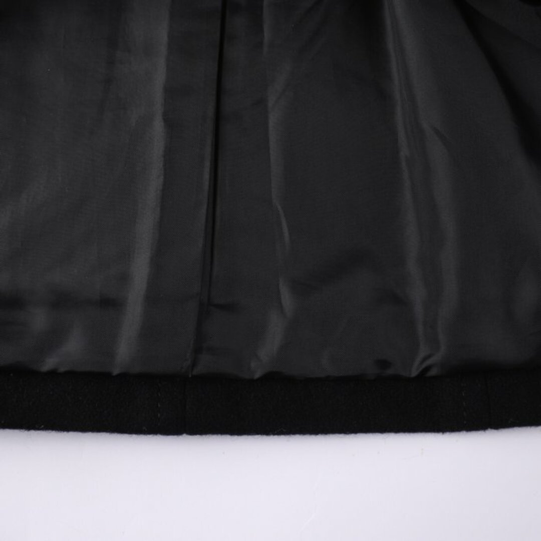 MK KLEIN+(エムケークランプリュス)のエムケークランプリュス ピーコート ウール混 無地 アウター 黒 レディース 38サイズ ブラック MK KLEIN+ レディースのジャケット/アウター(ピーコート)の商品写真