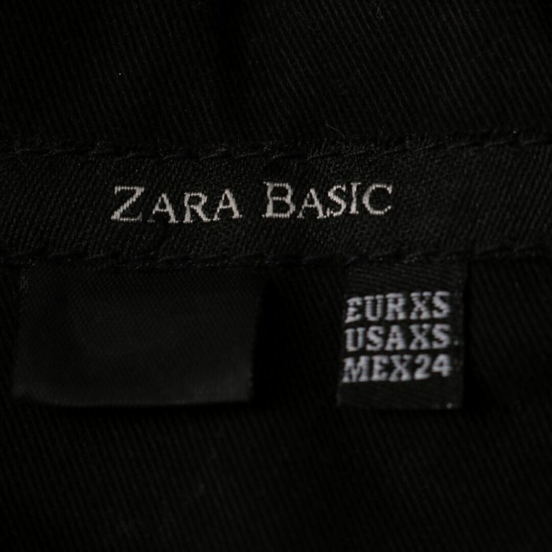 ザラ トレンチコート コットン100% アウター 黒 レディース XSサイズ ブラック ZARA 2