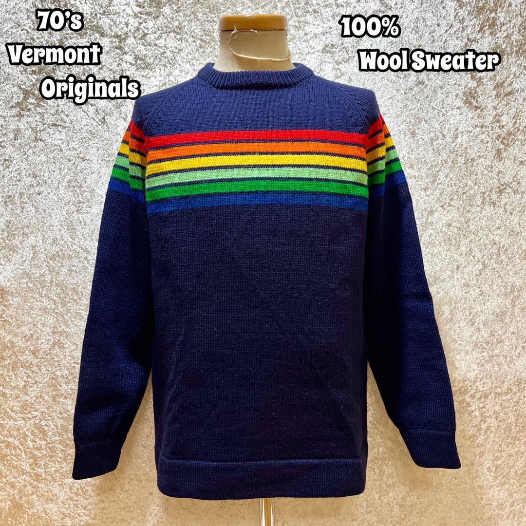 70’s Varmont Originals レンボーボーダー セーター