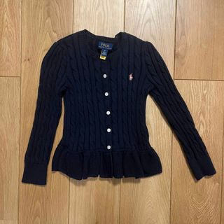 ポロラルフローレン(POLO RALPH LAUREN)のラルフローレン ペプラムカーディガン紺色6歳(カーディガン)