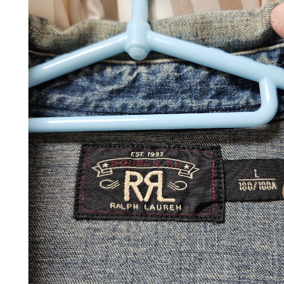 RRL(ダブルアールエル)のRRL ラルフローレン RALPHLAUREN 加工デニムシャツ メンズのトップス(シャツ)の商品写真